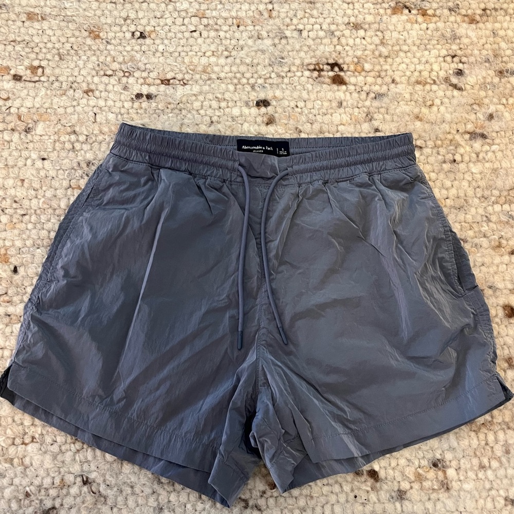 Grey Abercrombie Relaxed 5in Bathing Suite - Small - Retro Look